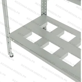 стеллаж полочный сплб «base» 1600х600х400 с перфорированной полкой (цинк)
