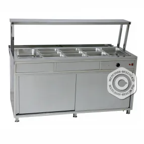 мармит вторых блюд пятирядный, нержавеющая сталь, 1750х700х1350