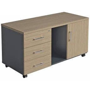 тумба для оргтехники npw-410 вяз натуральный/антрацит