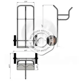 тележка - сварочный пост с фиксацией ремнём кп 2 у без колес г/п 300кг