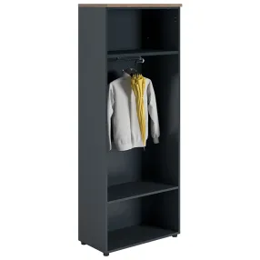 шкаф nw 2080l гардеробный закрытый темный орех/антрацит