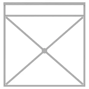 ограждение пешеходное по-1 секция тип 2 укороченная, стойка 80х80 съемная, порошковая окраска