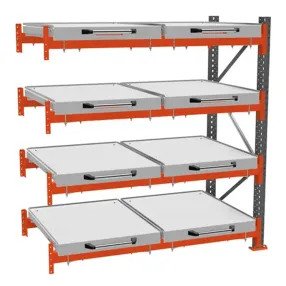 стеллаж с четырьмя выкатными платформами (дополнительная секция)