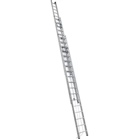 лестница трехсекционная алюминиевая выдвижная с тросом alumet 3х24 арт. 3324