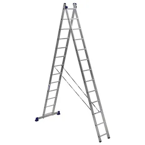 лестница двухсекционная алюминиевая 2х14 арт. 5214